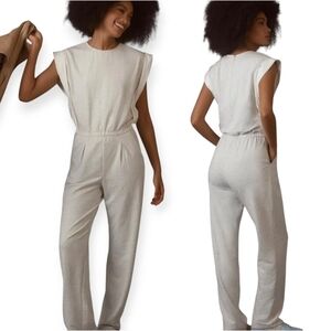 Wearesundays Sundays Large Aven French Terry Cap Sleeve Elastic Waist Jumpsuit
